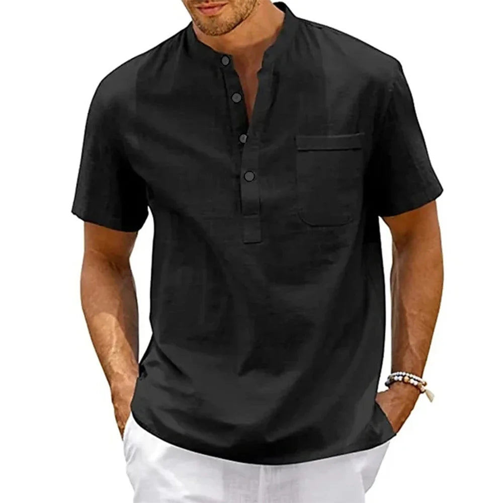 Zermano LinenEase™ Henley Shirt