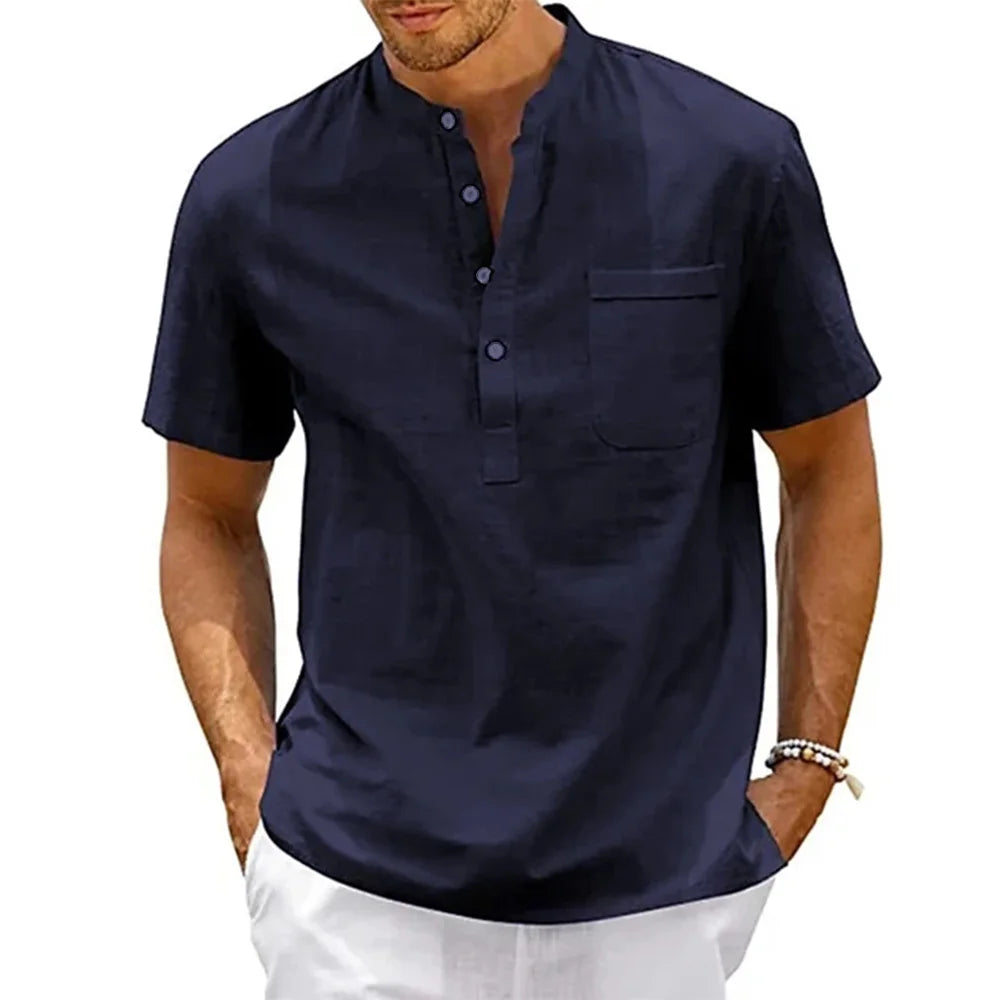 Zermano LinenEase™ Henley Shirt