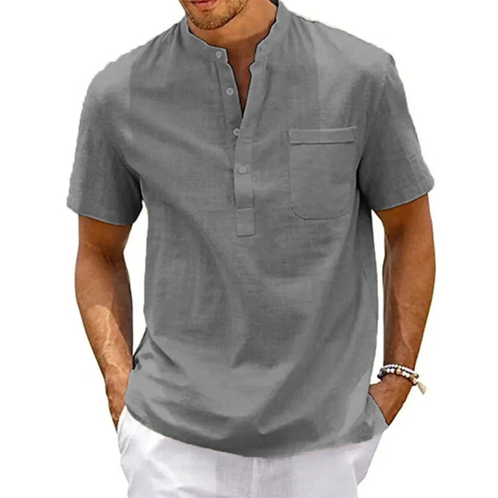 Zermano LinenEase™ Henley Shirt