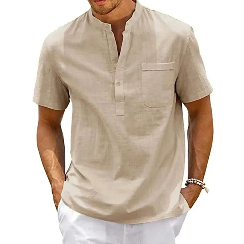 Zermano LinenEase™ Henley Shirt