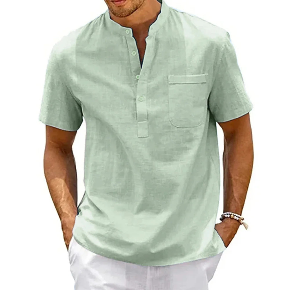 Zermano LinenEase™ Henley Shirt